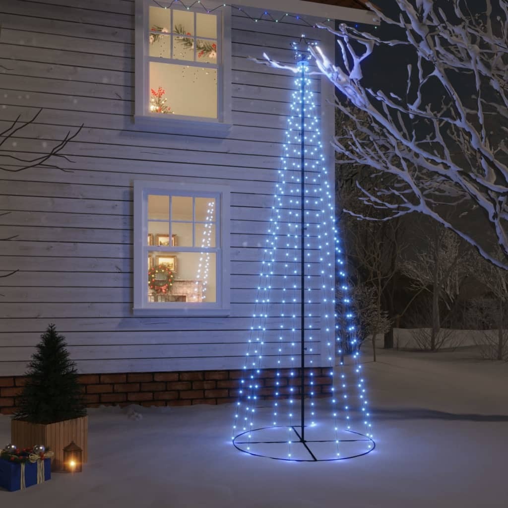 Christmas Cone Tree LED 310 Lights Indoor Outdoor Xmas Decor 100x300cm Blue