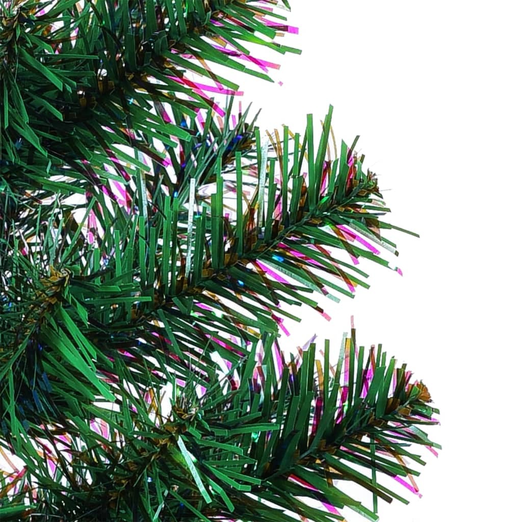 Christmas Tree Iridescent Tips PVC Steel Stand Bushy Xmas Decor 240cm Green