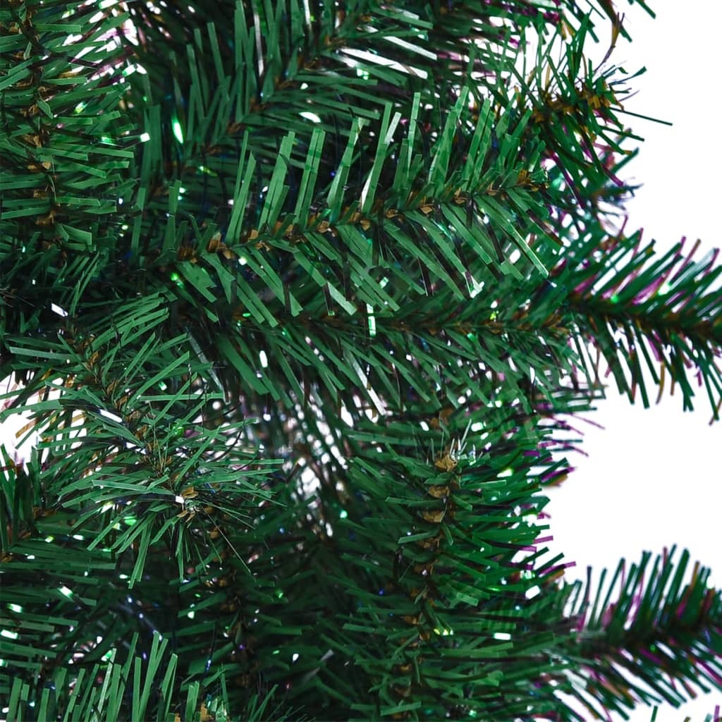 Christmas Tree Iridescent Tips PVC Steel Stand Bushy Xmas Decor 240cm Green