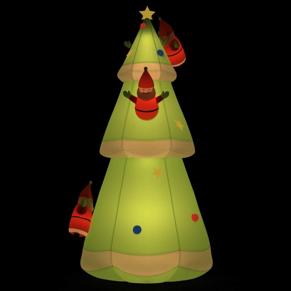 Inflatable Christmas Tree LED Lights Oxford Fabric Outdoor Decor 500cm Green