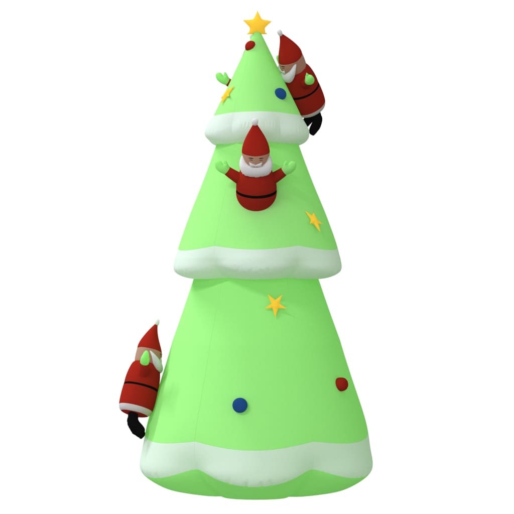 Inflatable Christmas Tree LED Lights Oxford Fabric Outdoor Decor 500cm Green