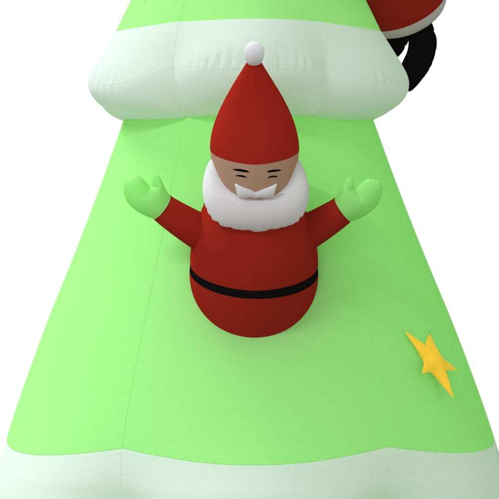 Inflatable Christmas Tree LED Lights Oxford Fabric Outdoor Decor 500cm Green