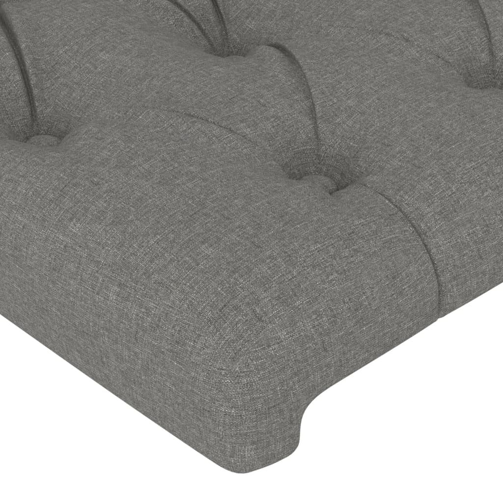 Headboards 2pc Fabric Adjustable Height Wooden Legs Support 72x78/88cm Dark Grey