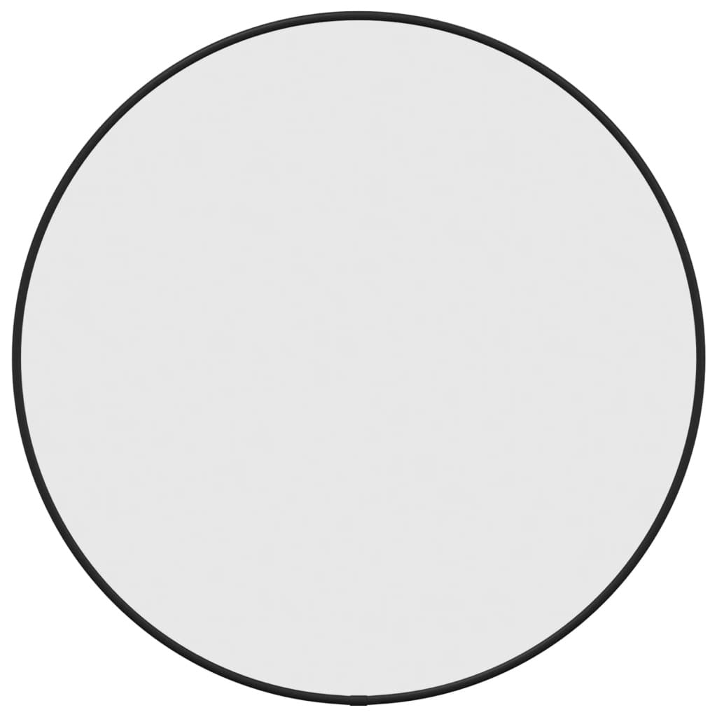 Wall Mirror Black Ã˜ 50 cm Round