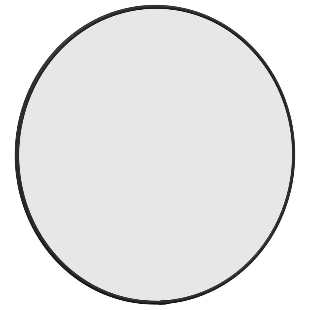 Wall Mirror Black Ã˜ 50 cm Round