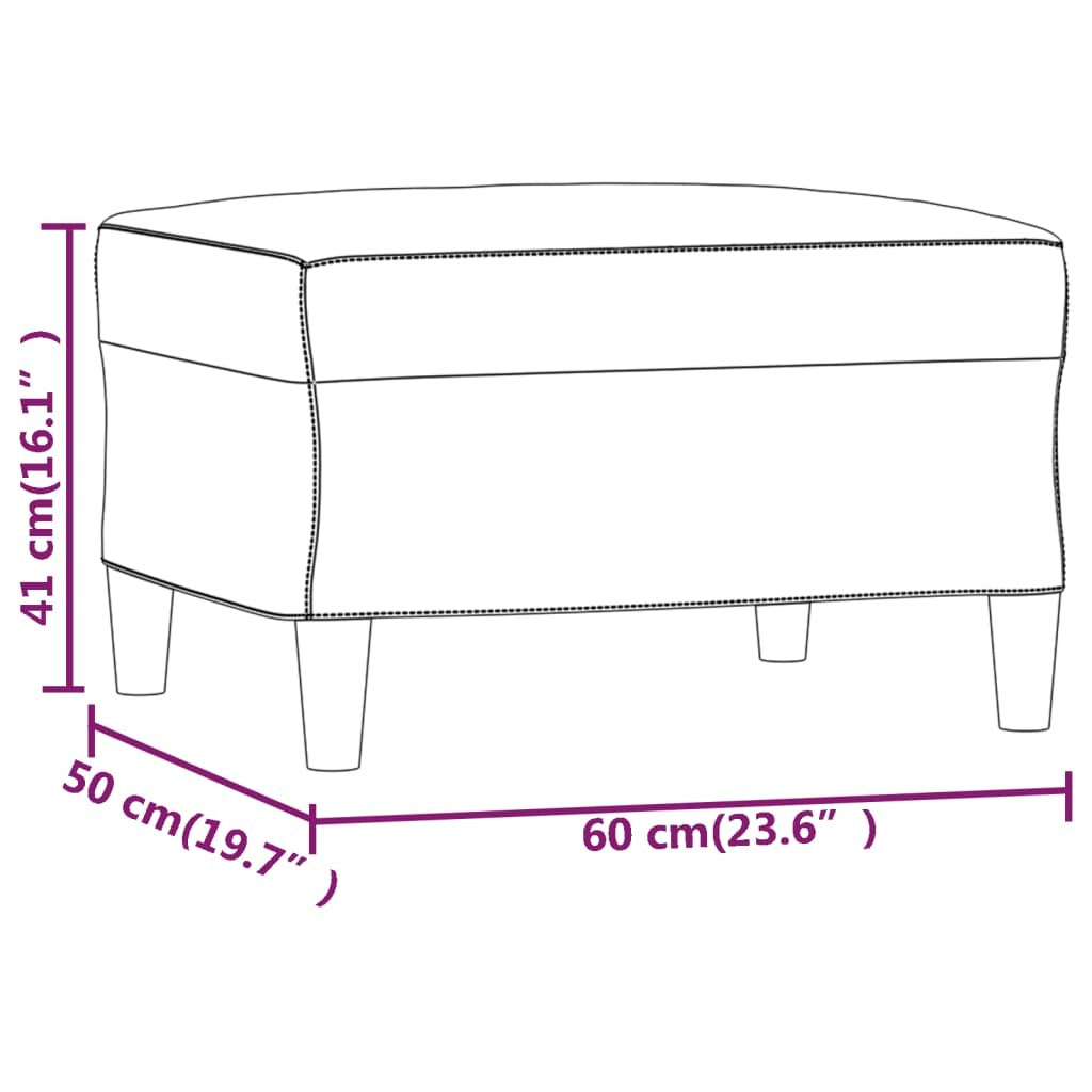 Footstool Fabric Plywood Frame Sturdy Compact Living Room Seat 60x50x41cm Black