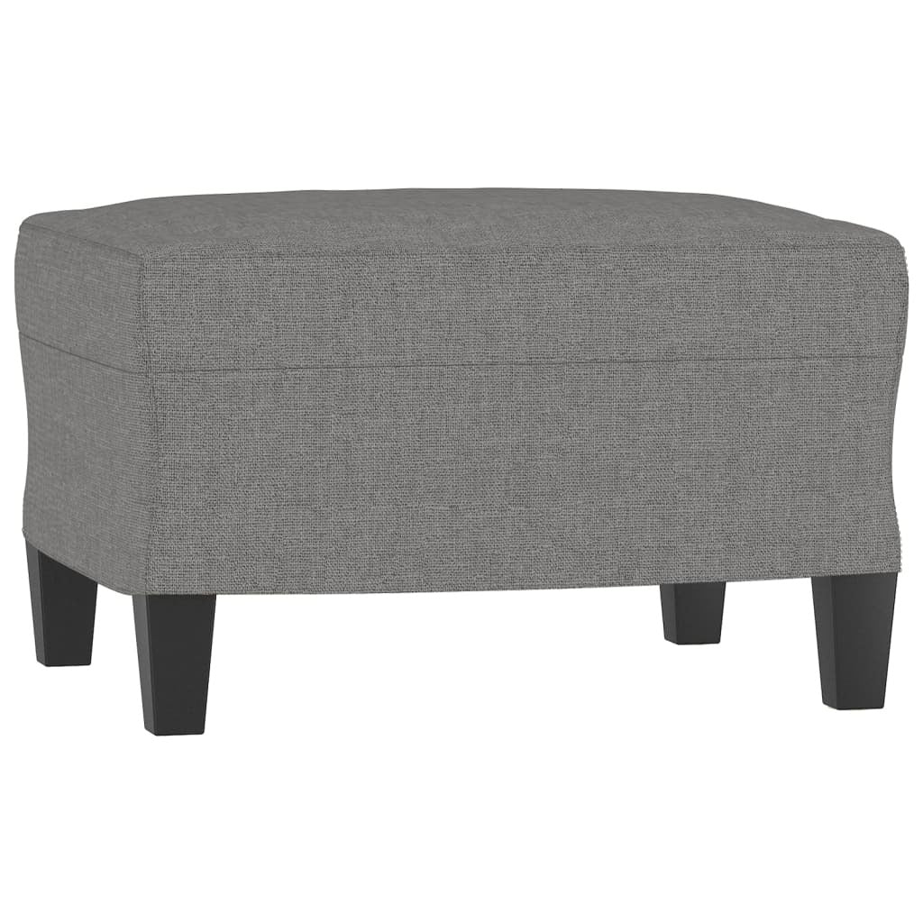 Footstool Fabric Plywood Frame Sturdy Compact Living Room 60x50x41cm Dark Grey
