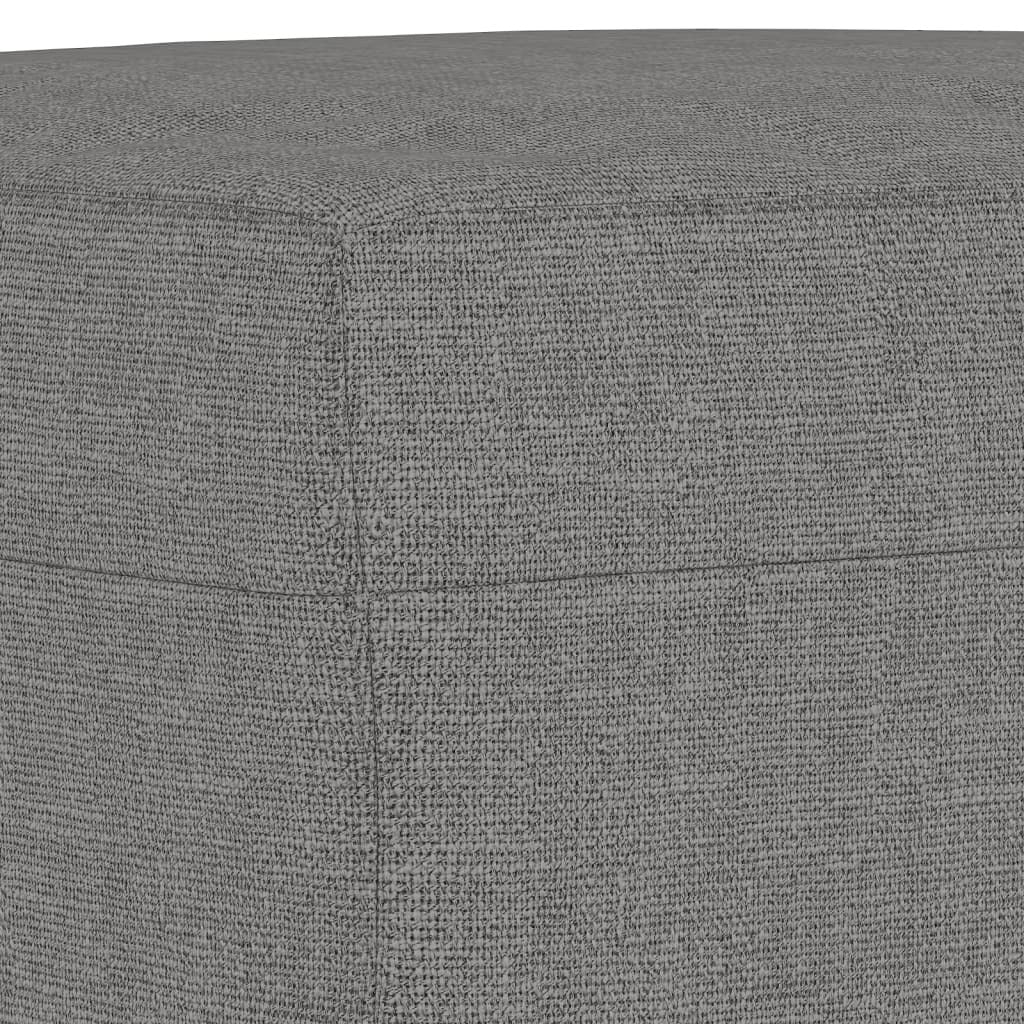 Footstool Fabric Plywood Frame Sturdy Compact Living Room 60x50x41cm Dark Grey