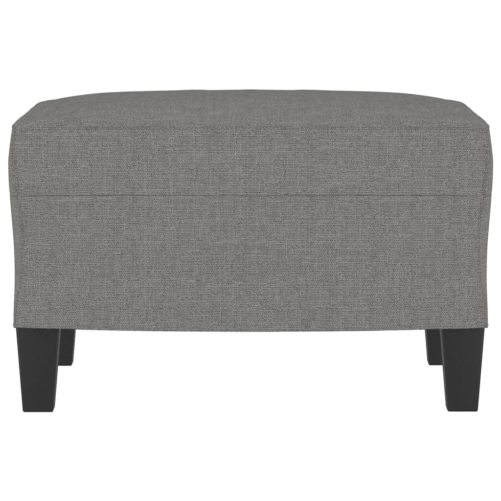 Footstool Fabric Plywood Frame Sturdy Compact Living Room 60x50x41cm Dark Grey