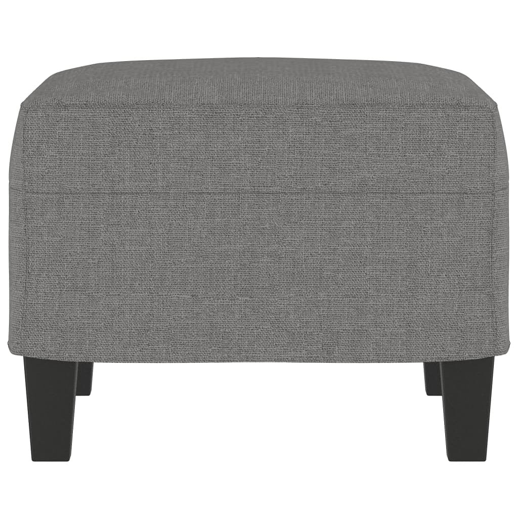 Footstool Fabric Plywood Frame Sturdy Compact Living Room 60x50x41cm Dark Grey