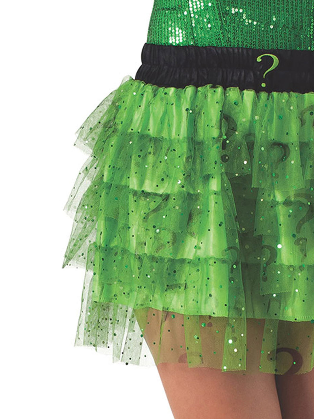 The Riddler Skirt for Adults DC Comics Tutu with Glitter Question Marks