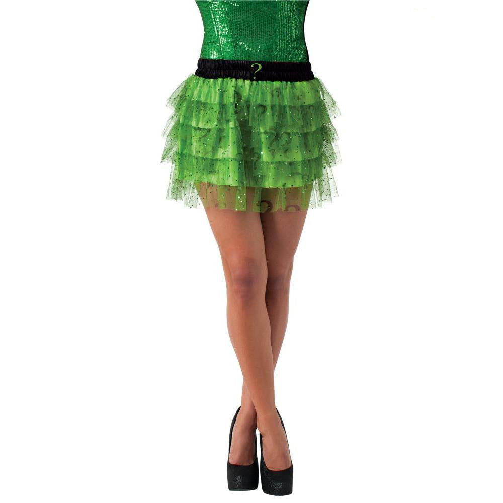 The Riddler Skirt for Adults DC Comics Tutu with Glitter Question Marks