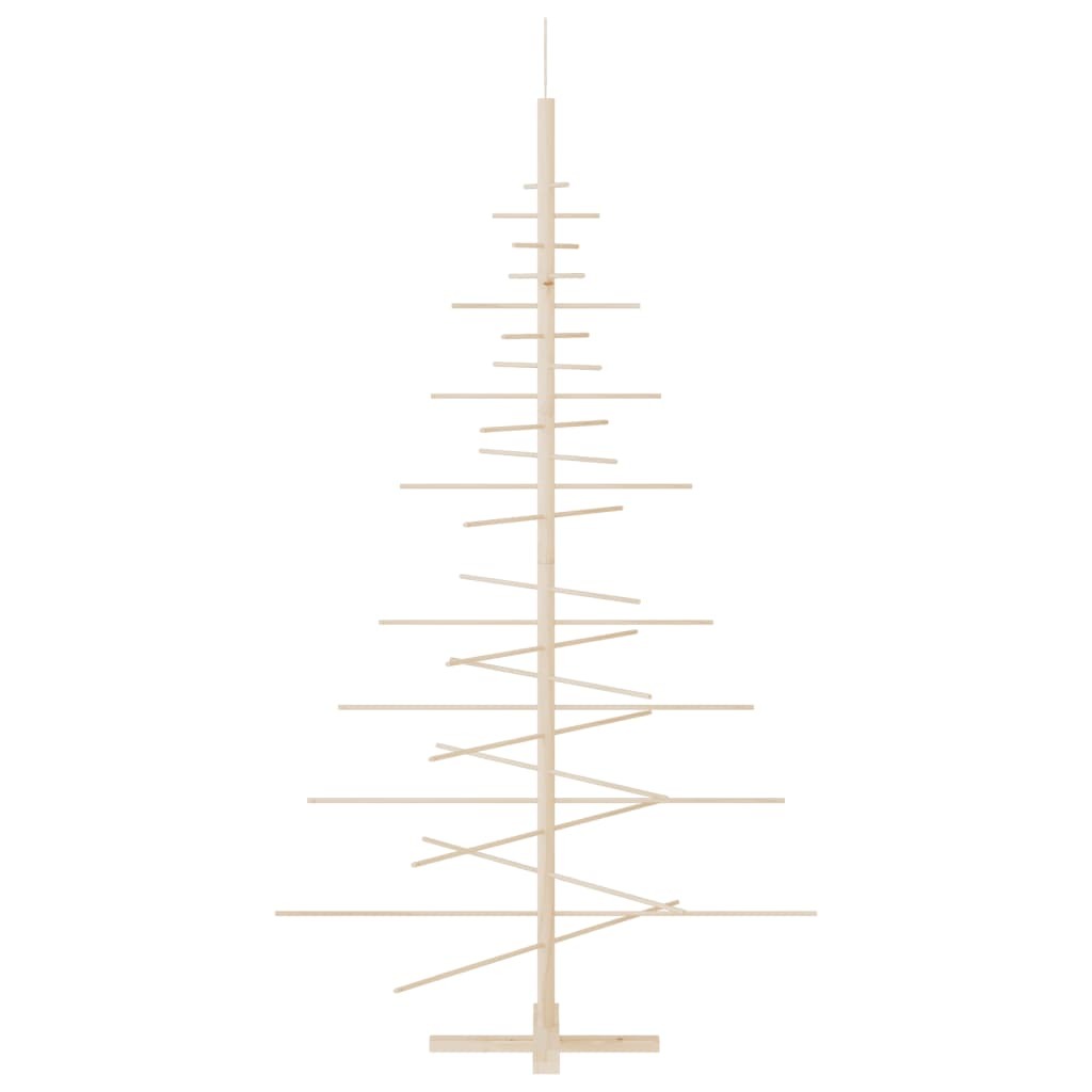 Wooden Christmas Tree Solid Pine Bamboo DIY Space Saving Xmas Decor 180cm