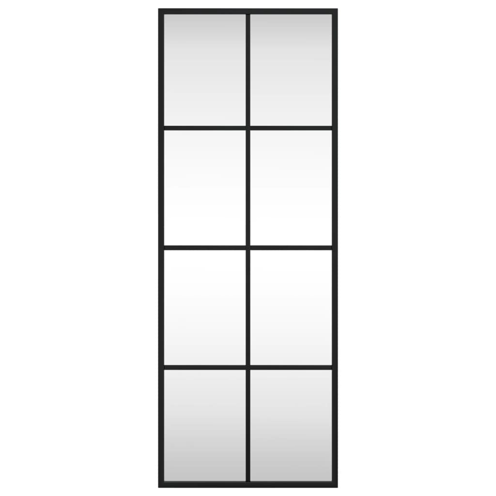 Wall Mirror Black 30x80 cm Rectangle Iron