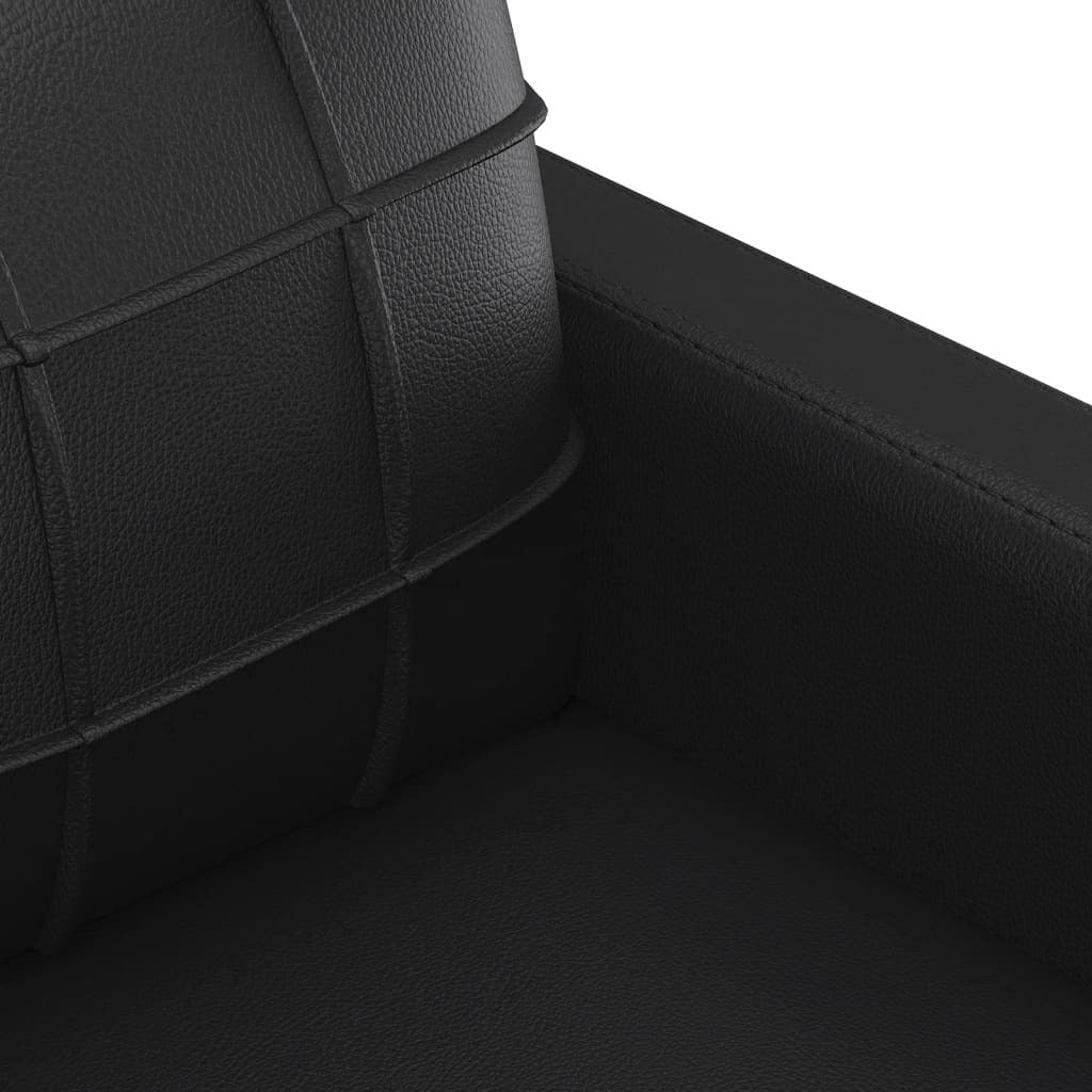 2 Seater Sofa Faux Leather Living Room Couch Loveseat Furniture Black