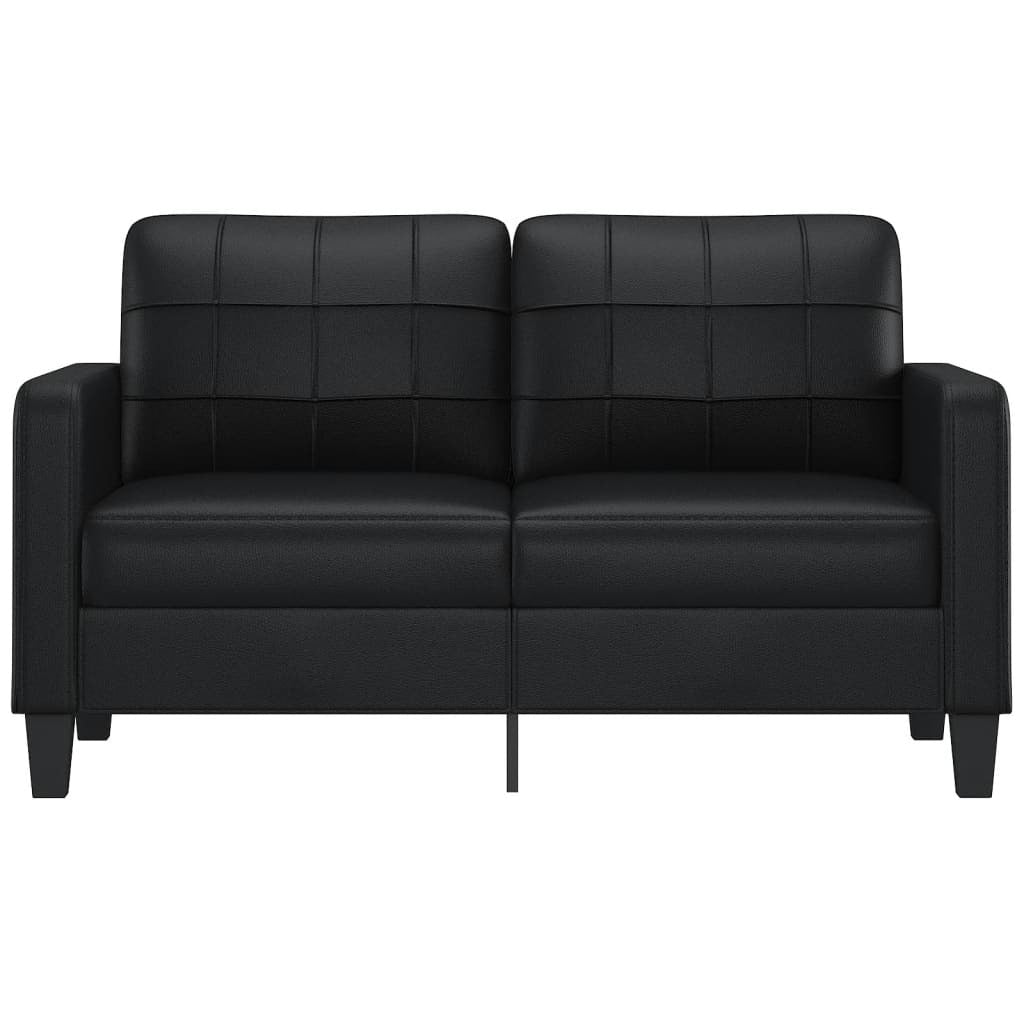 2 Seater Sofa Faux Leather Living Room Couch Loveseat Furniture Black