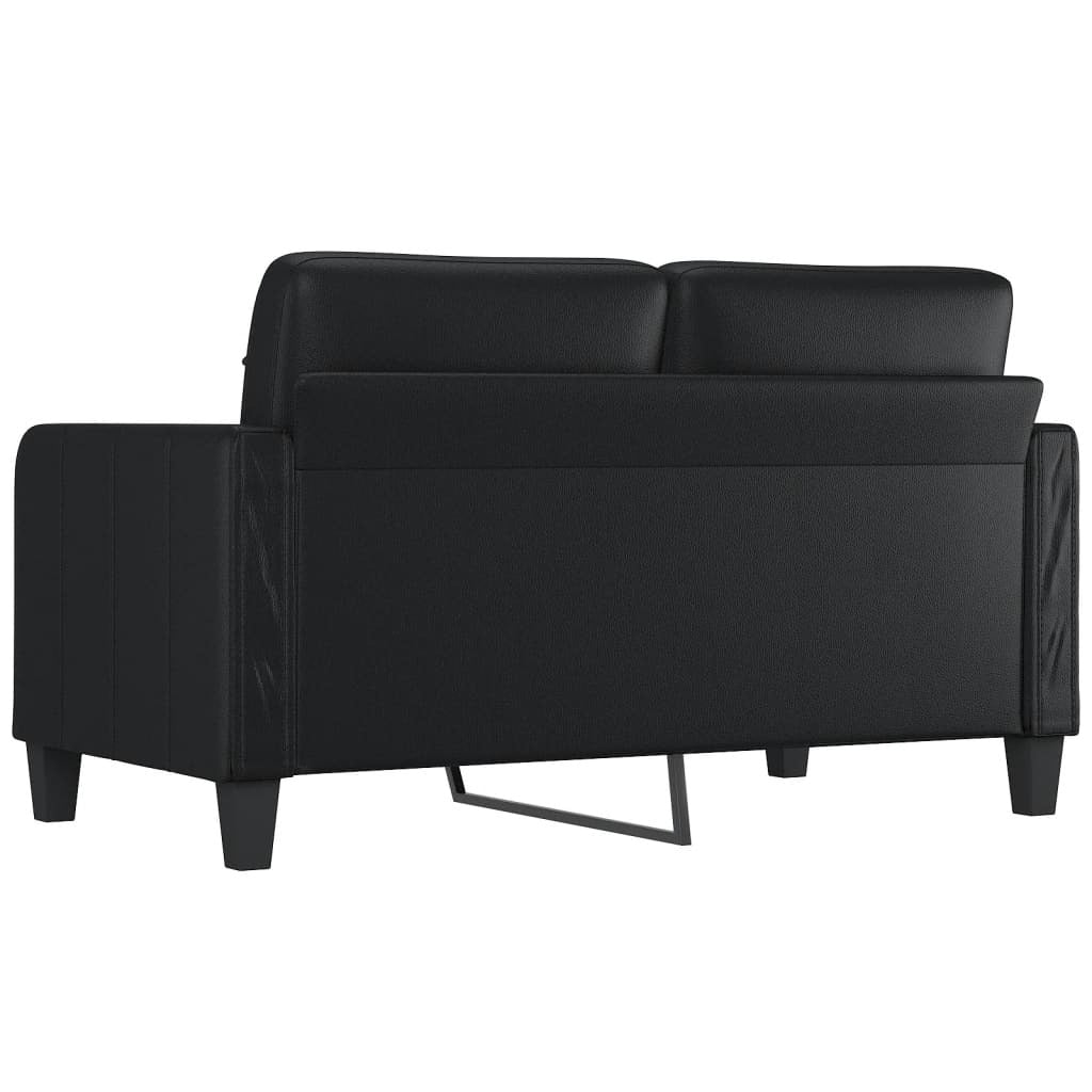 2 Seater Sofa Faux Leather Living Room Couch Loveseat Furniture Black