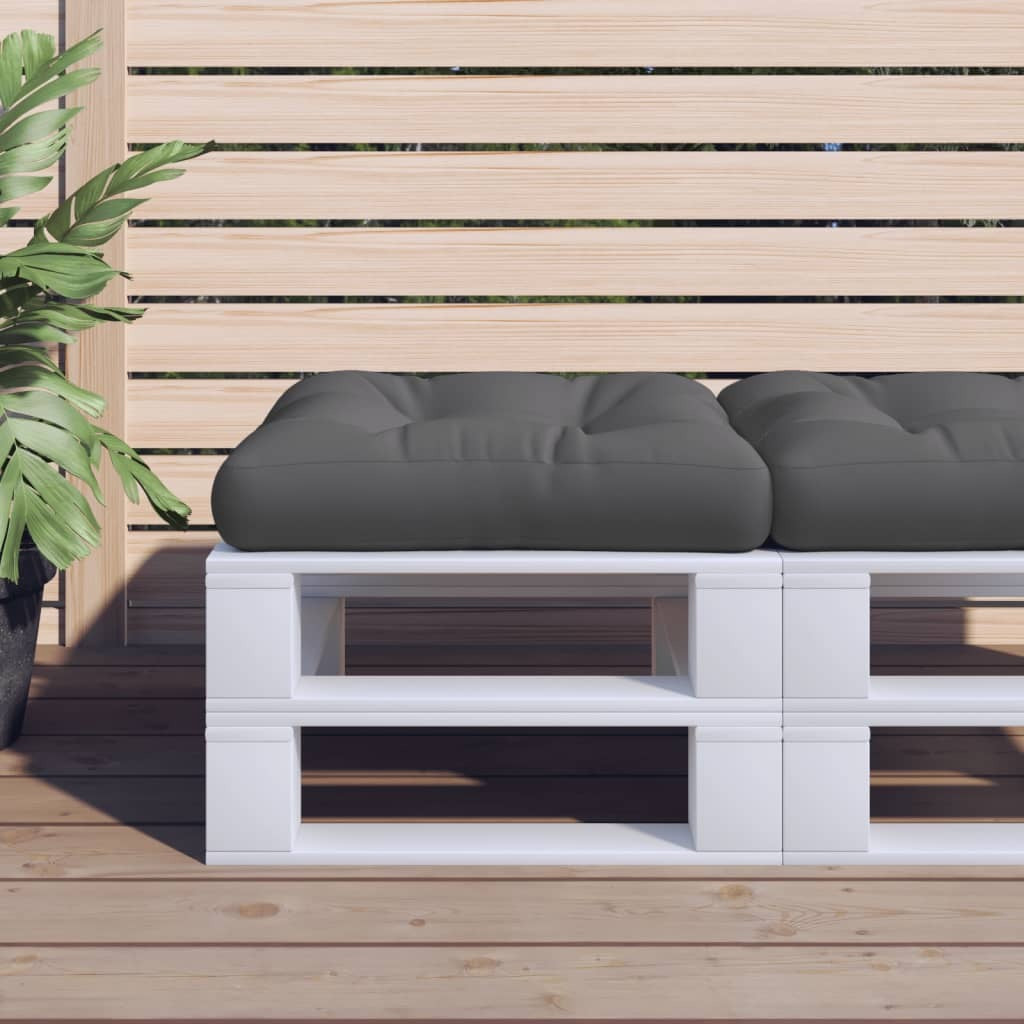 Pallet Cushion Polyester Fabric Water Resistant Outdoor 50x50x12cm Anthracite