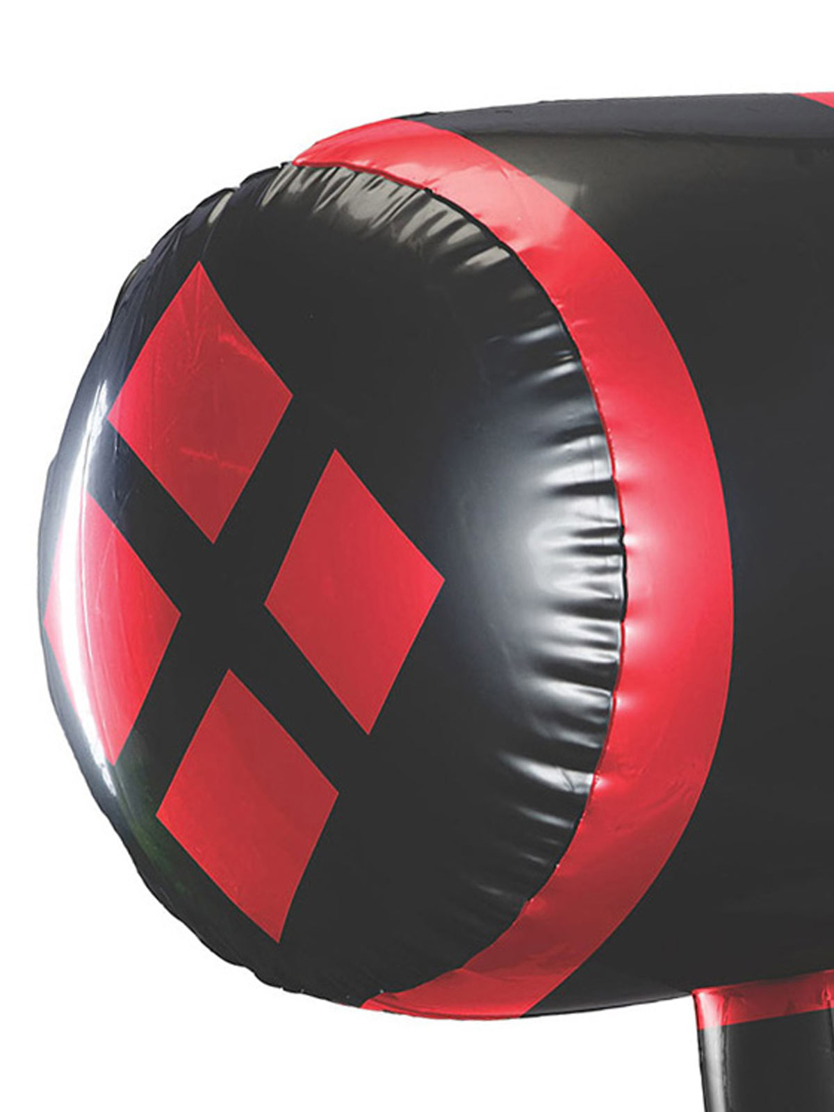 Harley Quinn Inflatable Mallet Red and Black 68cm Hammer Toy with Diamond Print