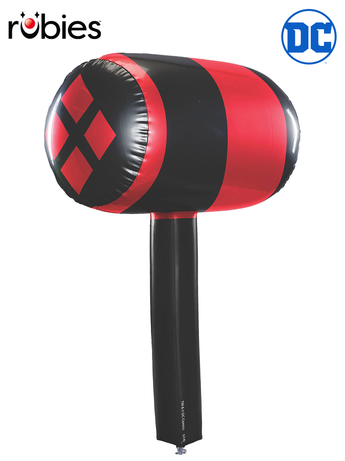 Harley Quinn Inflatable Mallet Red and Black 68cm Hammer Toy with Diamond Print