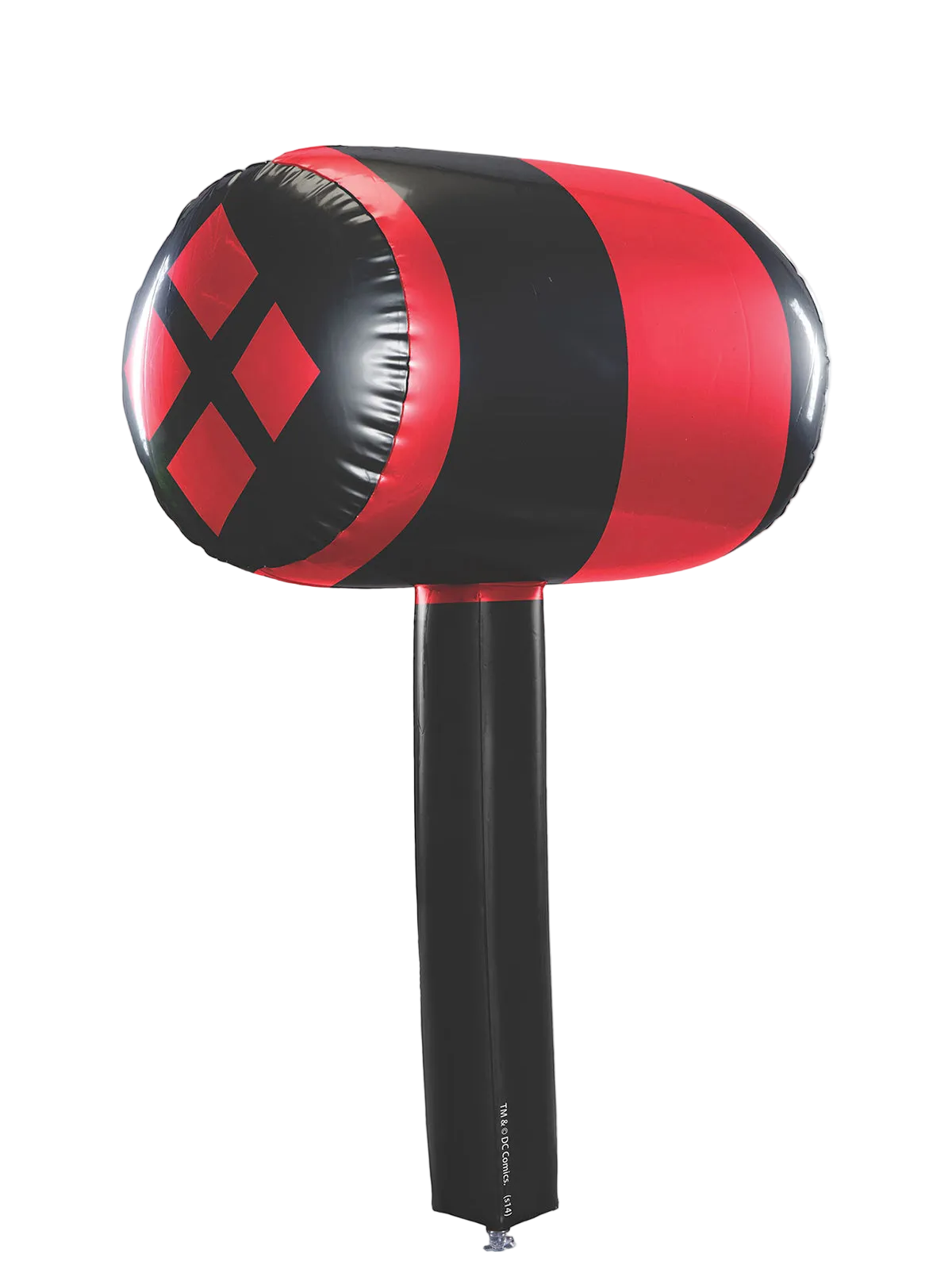 Harley Quinn Inflatable Mallet Red and Black 68cm Hammer Toy with Diamond Print
