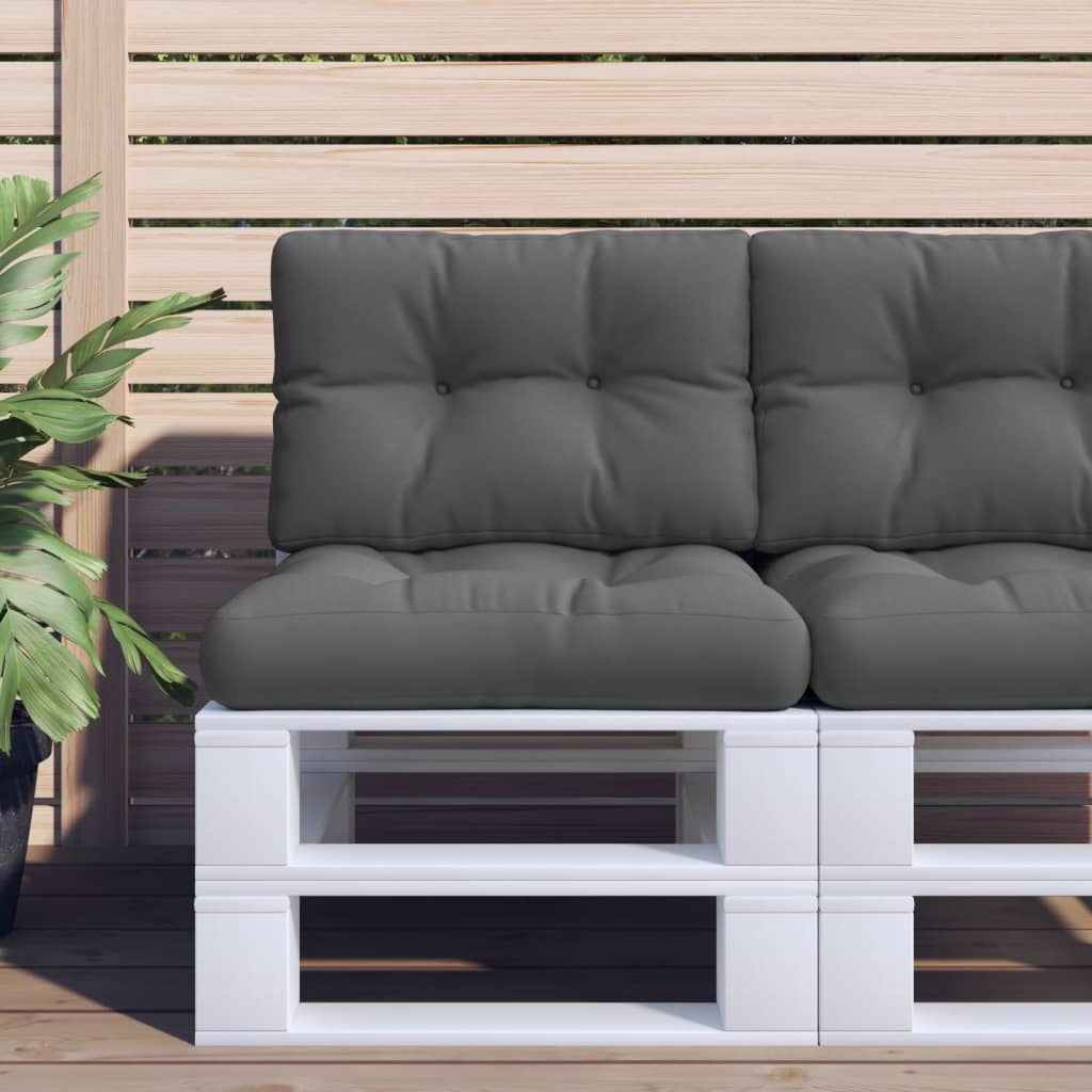 Pallet Cushion Polyester Fabric Water Resistant Outdoor 60x40x12cm Anthracite
