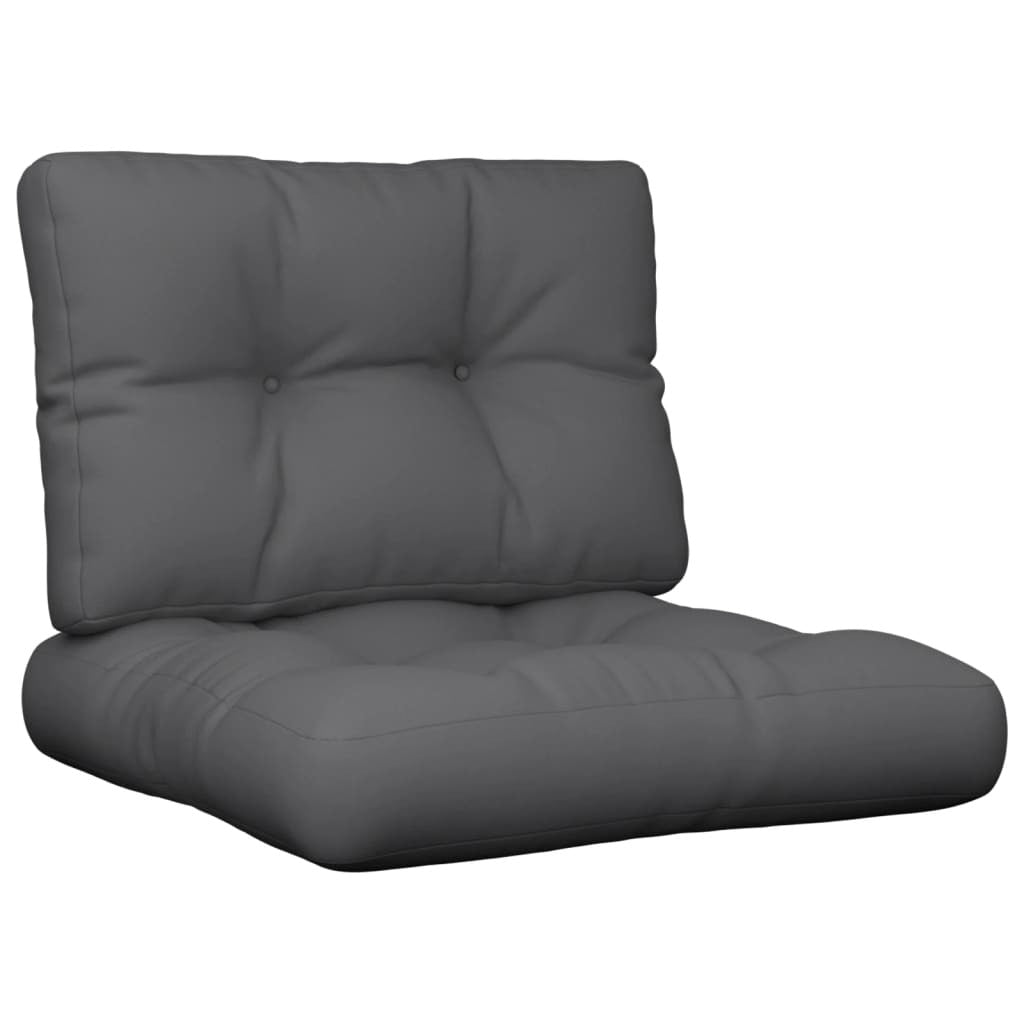Pallet Cushions 2pcs Polyester Fabric Water Resistant Outdoor Patio Anthracite