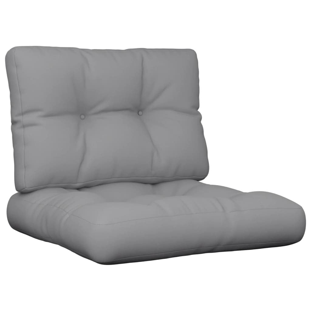 Pallet Cushions 2pcs Polyester Fabric Water Resistant Outdoor Patio Grey
