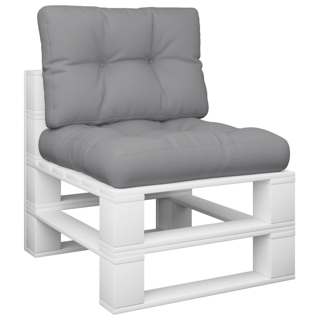 Pallet Cushions 2pcs Polyester Fabric Water Resistant Outdoor Patio Grey