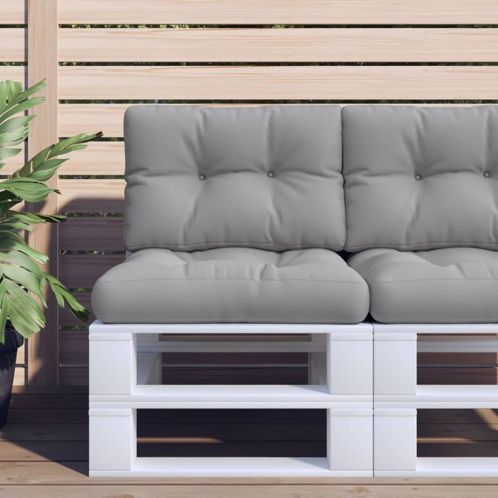 Pallet Cushions 2pcs Polyester Fabric Water Resistant Outdoor Patio Grey