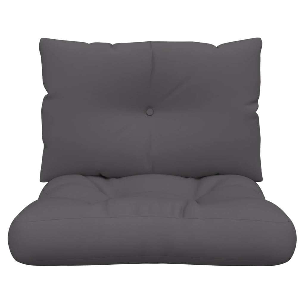 Pallet Cushions 2pcs Polyester Fabric Water Resistant Outdoor Patio Anthracite