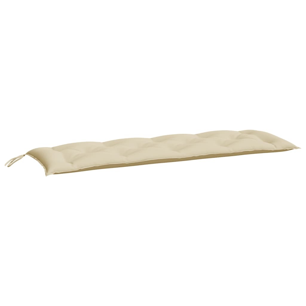 Garden Bench Cushions 2pc Oxford Fabric Water Resistant Outdoor 150x50x7cm Beige
