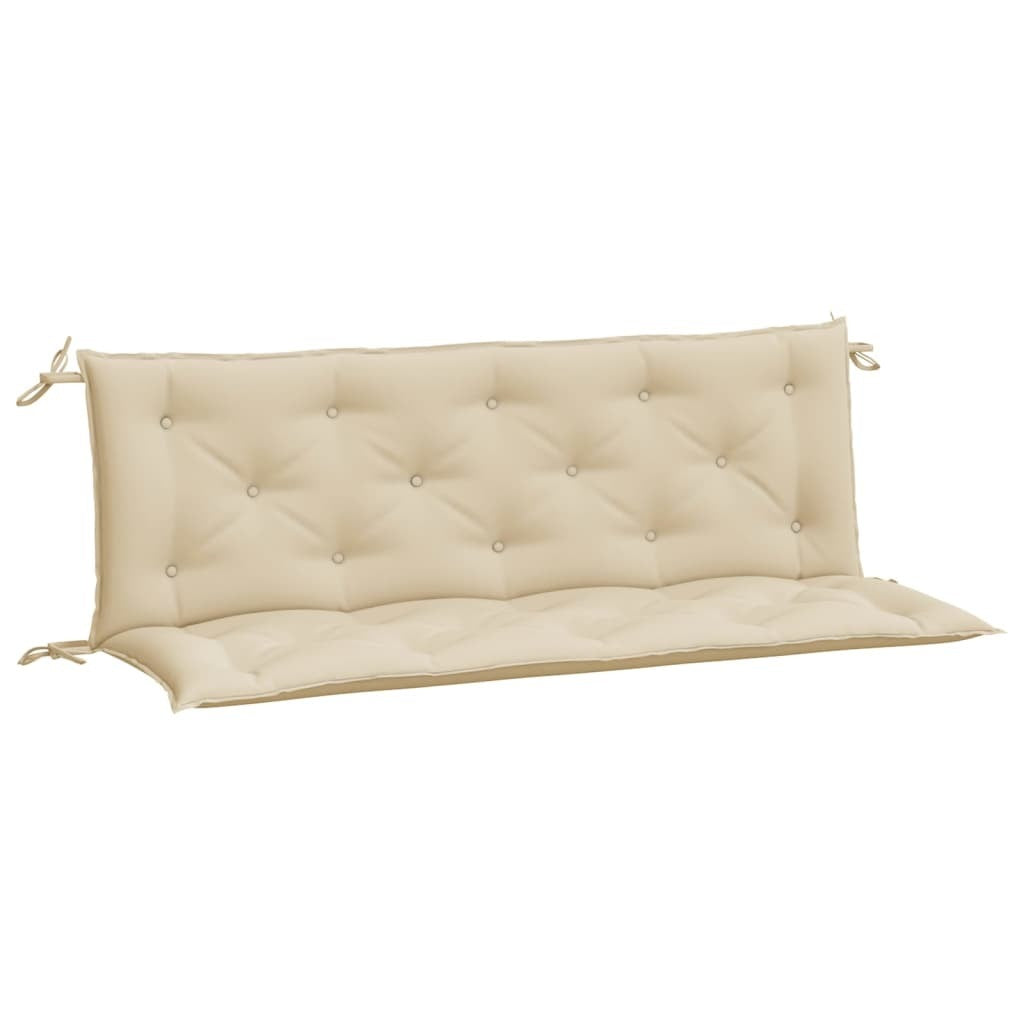 Garden Bench Cushions 2pc Oxford Fabric Water Resistant Outdoor 150x50x7cm Beige