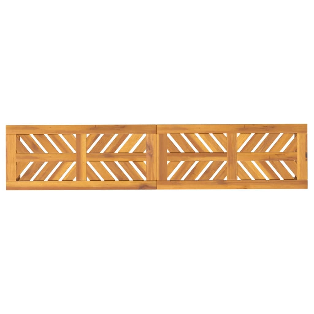 Garden Bench Solid Acacia Wood Fishbone Slats Outdoor Patio Seating 150cm
