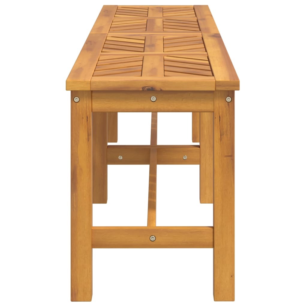 Garden Bench Solid Acacia Wood Fishbone Slats Outdoor Patio Seating 150cm