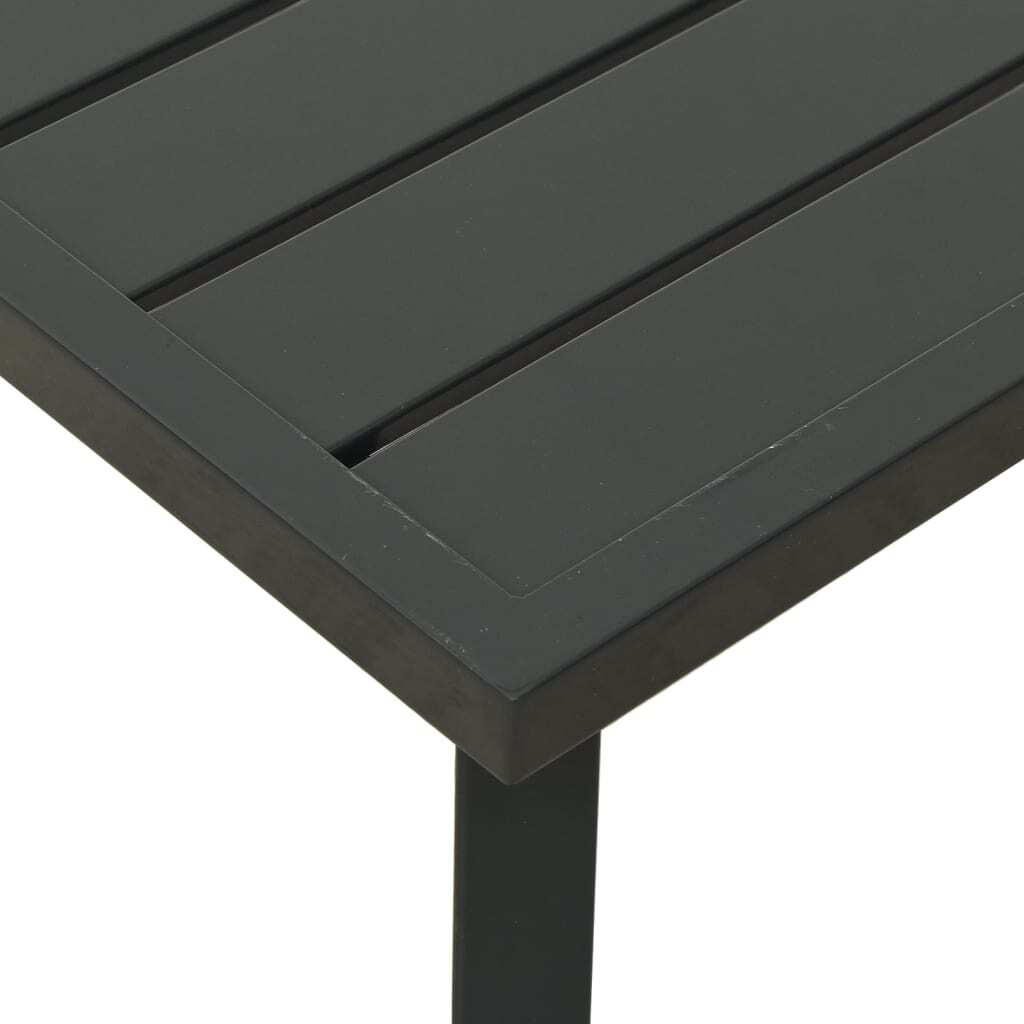 Garden Coffee Table Steel Slatted Design Sturdy Patio 110x55x35cm Anthracite