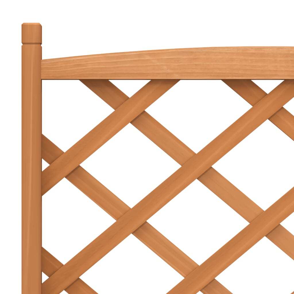 Planter with Trellis Solid Fir Wood Garden Climbing Plants Outdoor Decor Brown