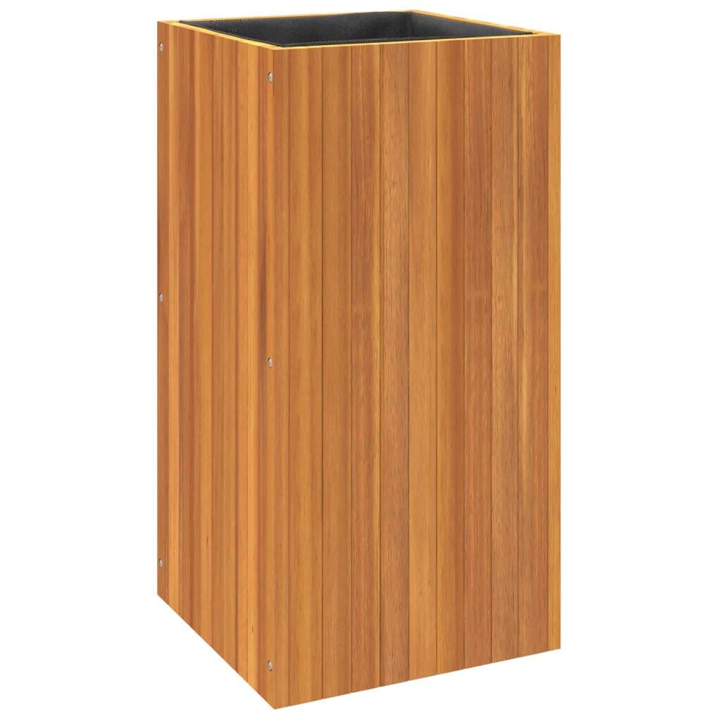 Garden Planter Solid Acacia Wood Multi Function Indoor Outdoor Decor 45x45x90cm