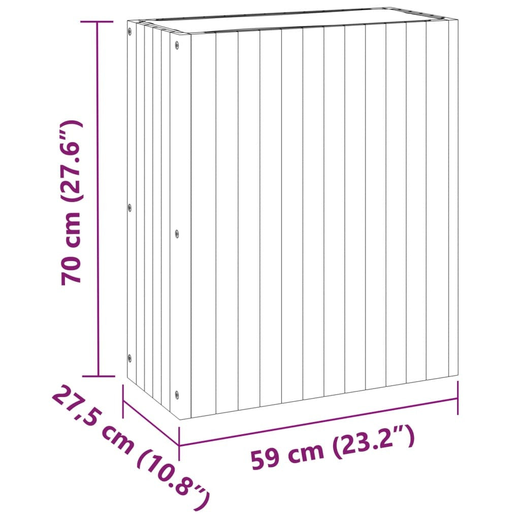 Garden Planter Solid Acacia Wood Multi Function Indoor Outdoor 59x27.5x70cm
