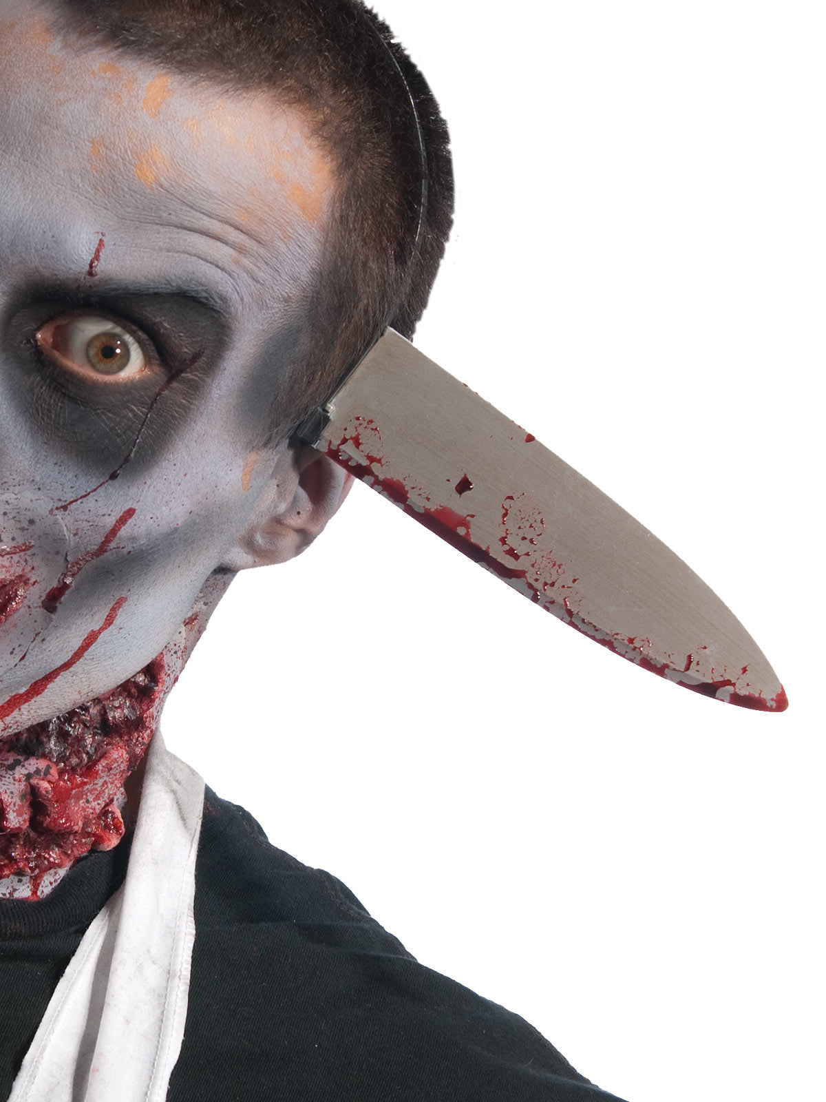 Zombie Kitchen Knife Through Head Accessory