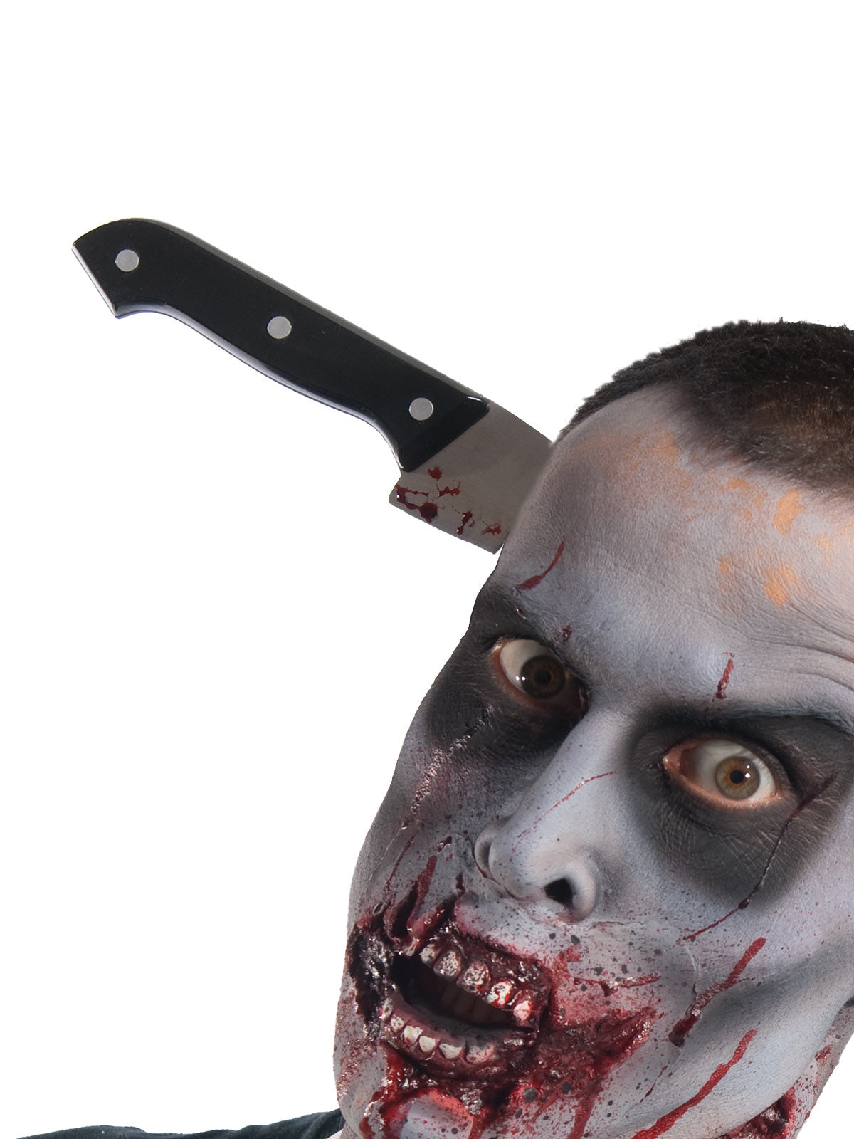 Zombie Kitchen Knife Through Head Accessory
