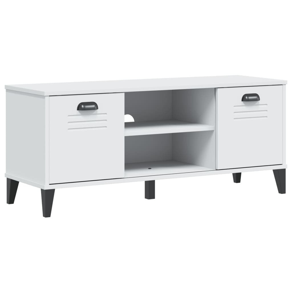 Shoe Bench VIKEN Engineered Wood Storage Seat Handle Hallway 106x35x45cm White