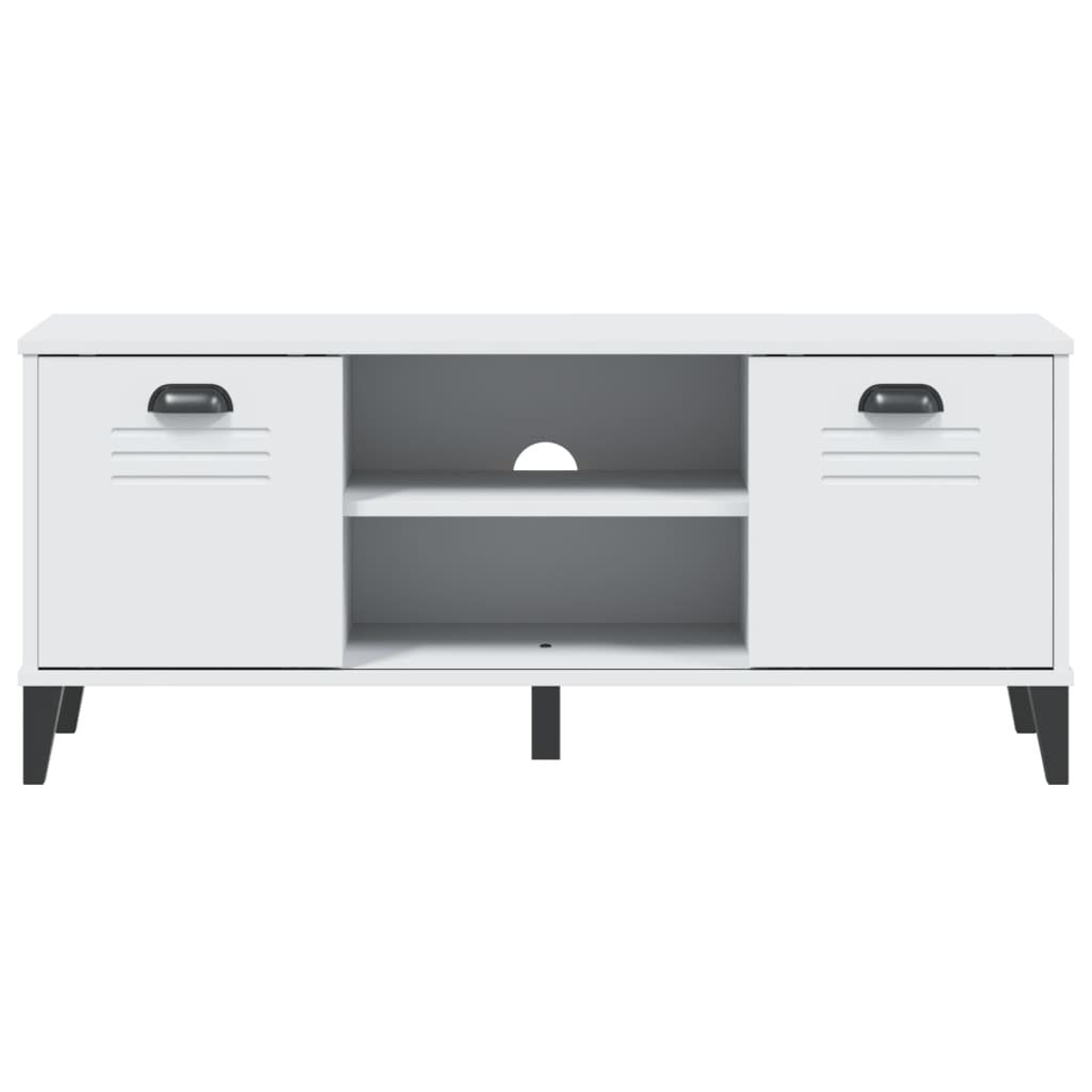 Shoe Bench VIKEN Engineered Wood Storage Seat Handle Hallway 106x35x45cm White