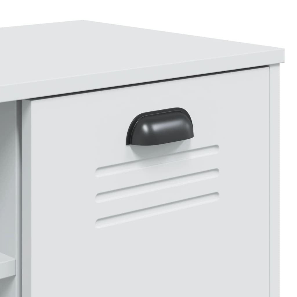 Shoe Bench VIKEN Engineered Wood Storage Seat Handle Hallway 106x35x45cm White