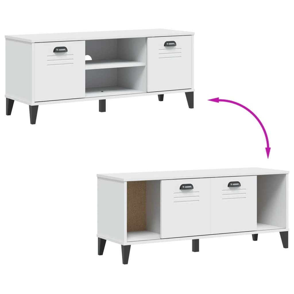 Shoe Bench VIKEN Engineered Wood Storage Seat Handle Hallway 106x35x45cm White
