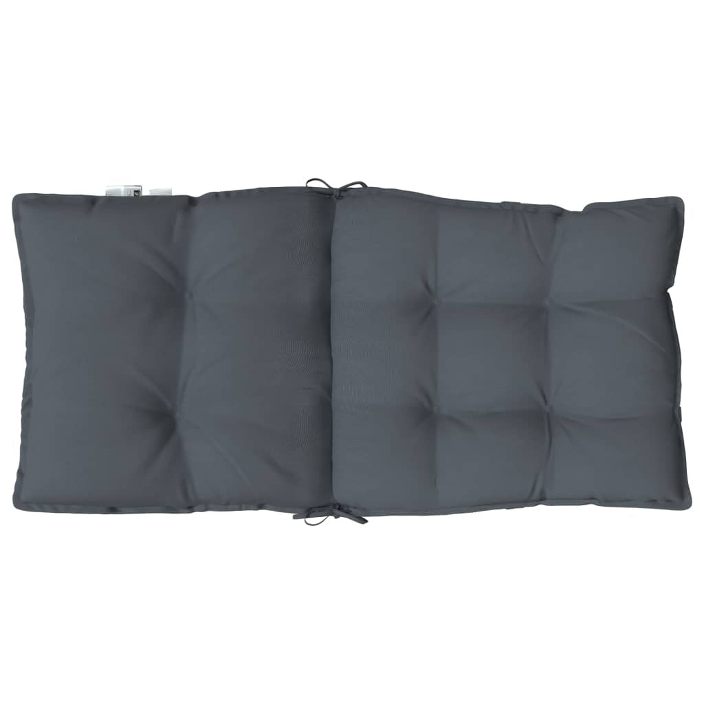 Oxford Fabric Lowback Chair Cushions 6 pcs Anthracite Water-Resistant