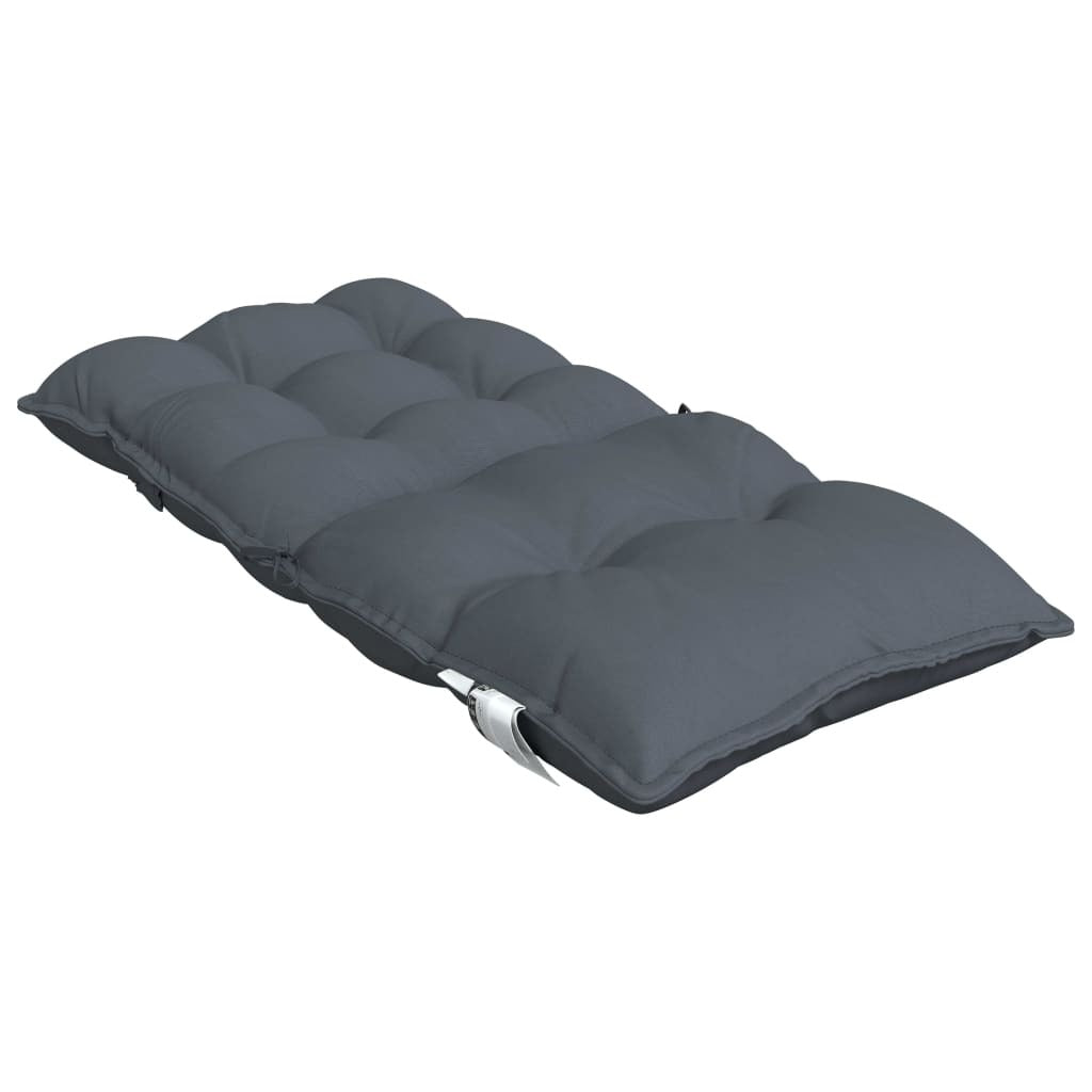 Oxford Fabric Lowback Chair Cushions 6 pcs Anthracite Water-Resistant