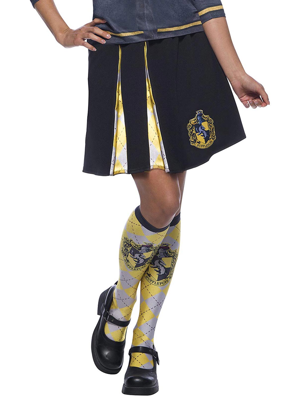 Harry Potter Hufflepuff Adult Skirt with Printed Front and Elastic Waist