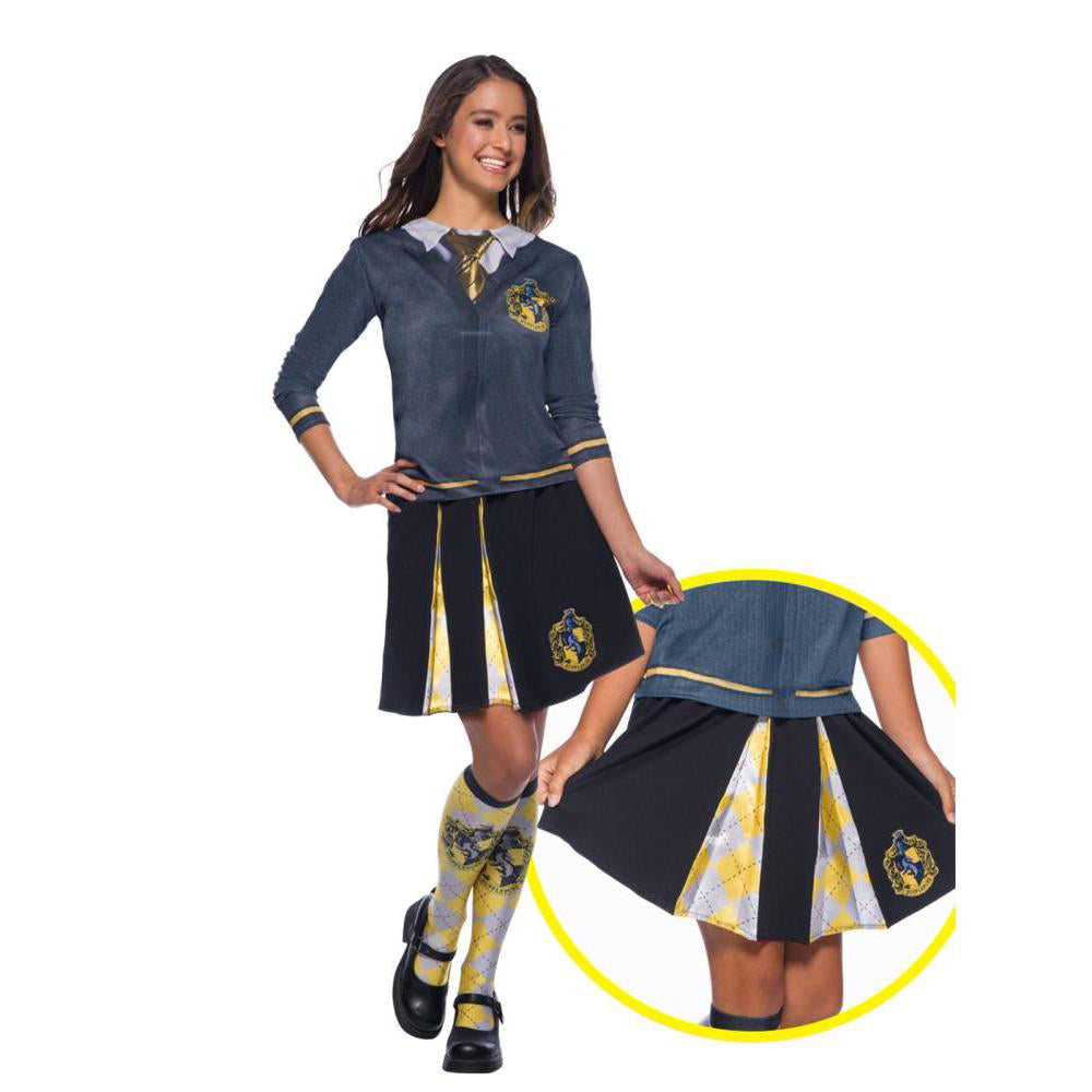 Harry Potter Hufflepuff Adult Skirt with Printed Front and Elastic Waist