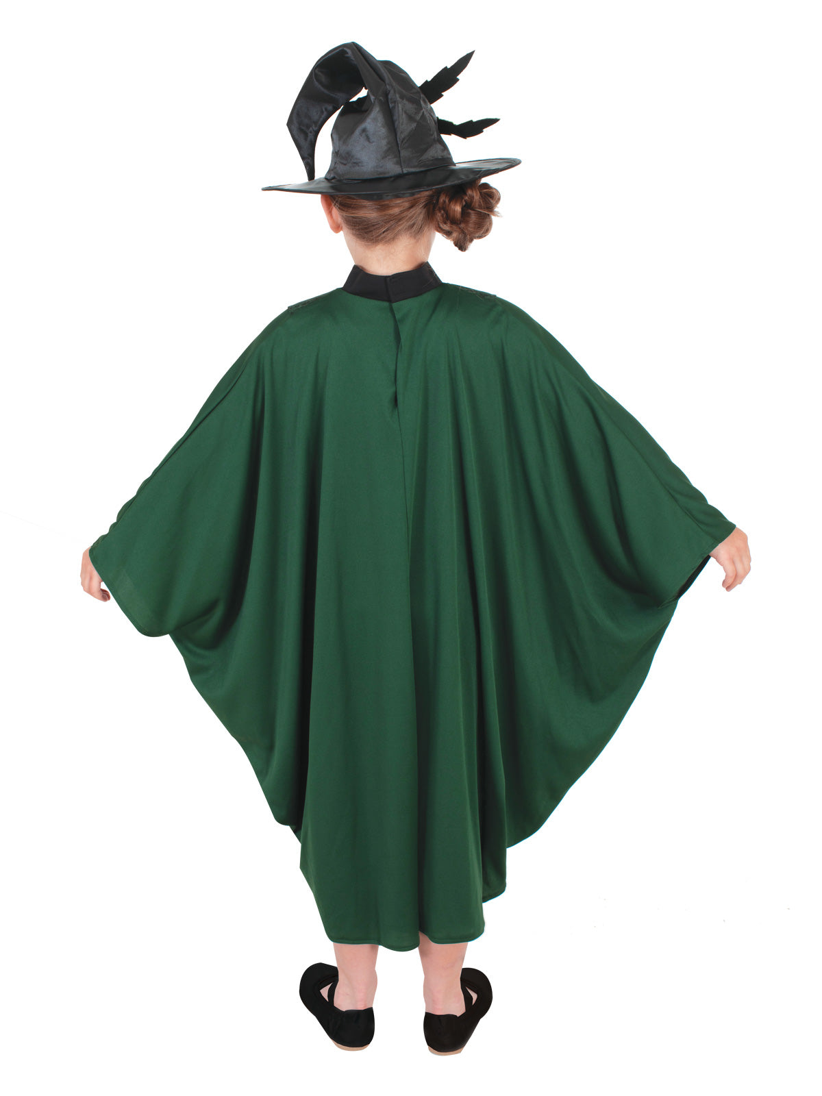 Professor McGonagall Costume Child Harry Potter Robe with Hat and Brooch - Green